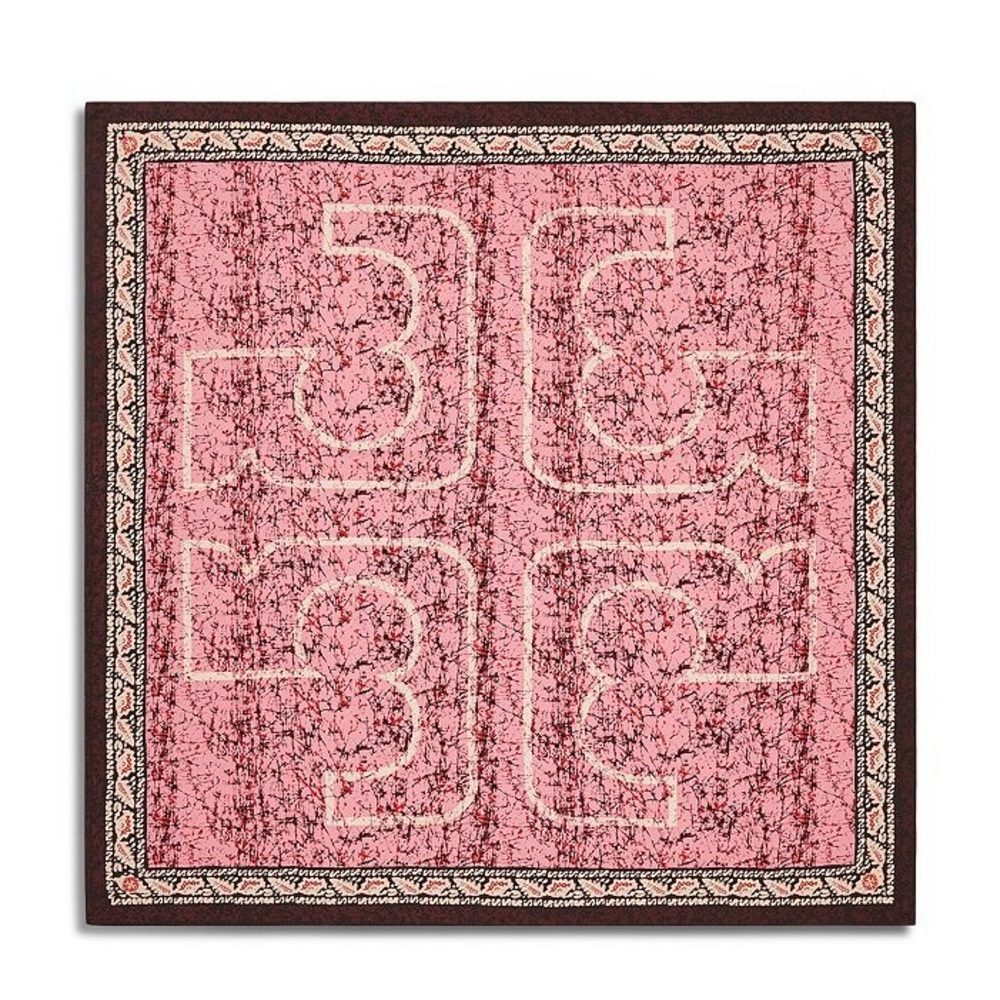 NWT Tory Burch pink batik oversized square scarf